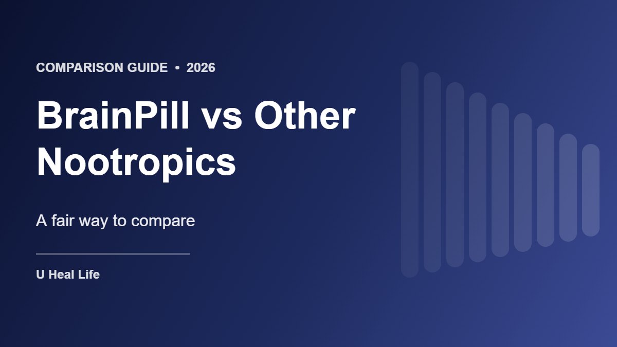 Graphic with the text BrainPill vs Other Nootropics: A fair way to compare